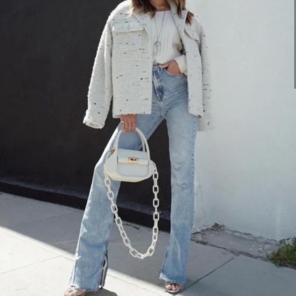Zara split hem jeans